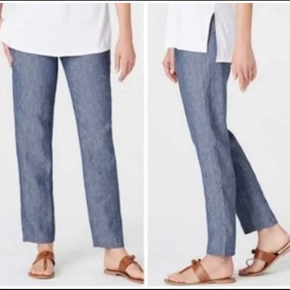 J.Jill Love 100% Linen Chambray Pants Large